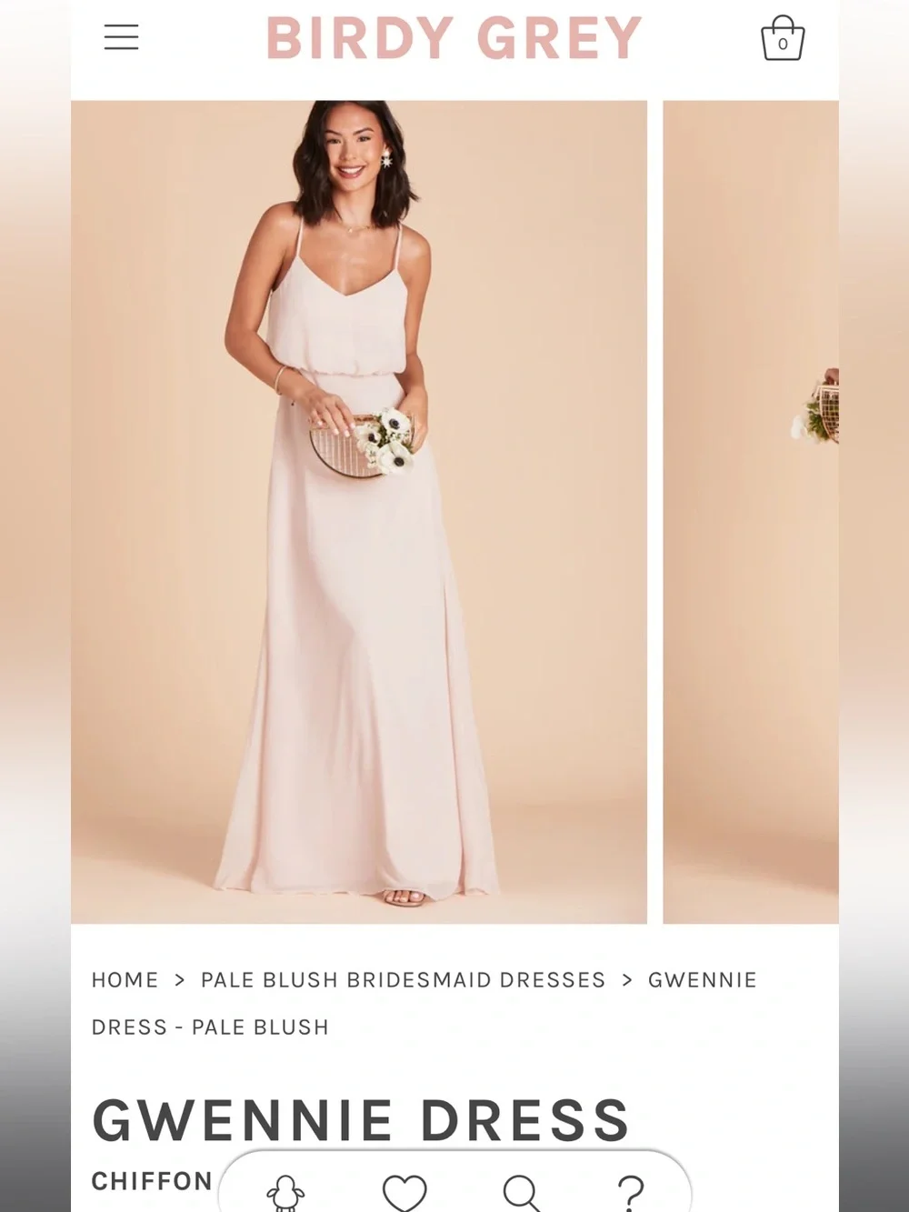 Strapless Blouson Maxi Dress in Blush